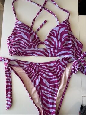 Shade & Shore Purple Trim Bikini Bottoms